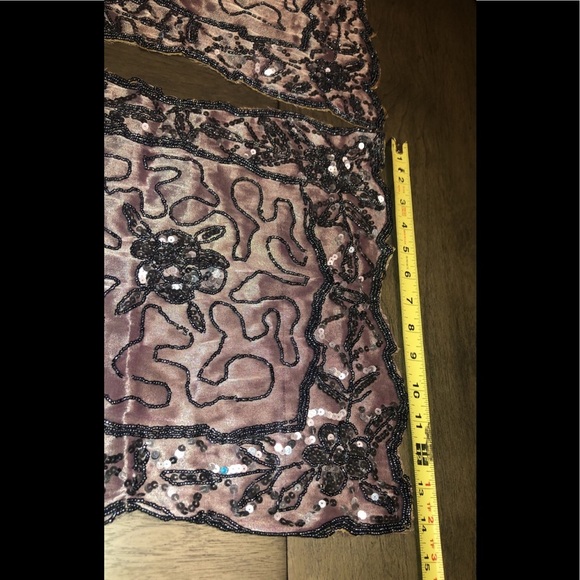 Table Accents Covers Beaded Sequins 5 pc Holiday Purple Silver Ramadan Eid Decor - Picture 12 of 16